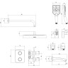 Смеситель LEMARK YETI LM7842С термостатический для ванны и душа LM7842C